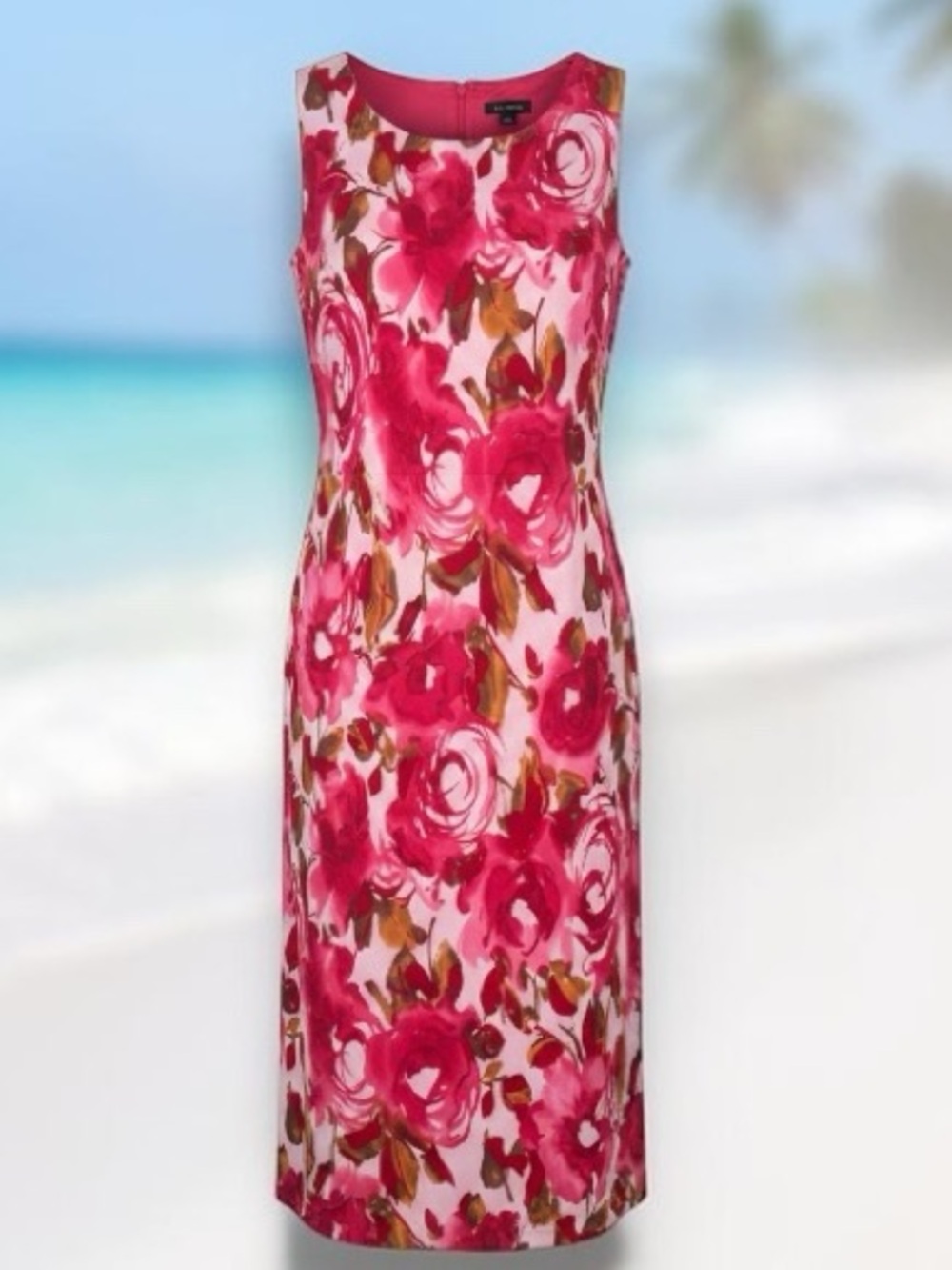 Le Bos Floral Scoop Neck Maxi Dress in Floral Pink